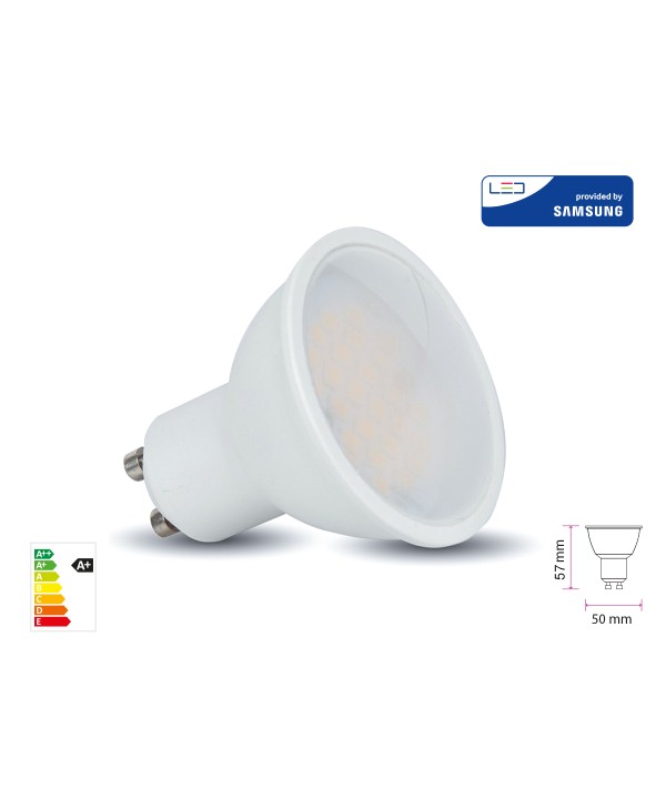 Lampada Led GU10 10W 1000LM 220V 110 Gradi Freddo 6400K Diffusore Opale Chip Smd Samsung Garanzia 5 Anni SKU-21880