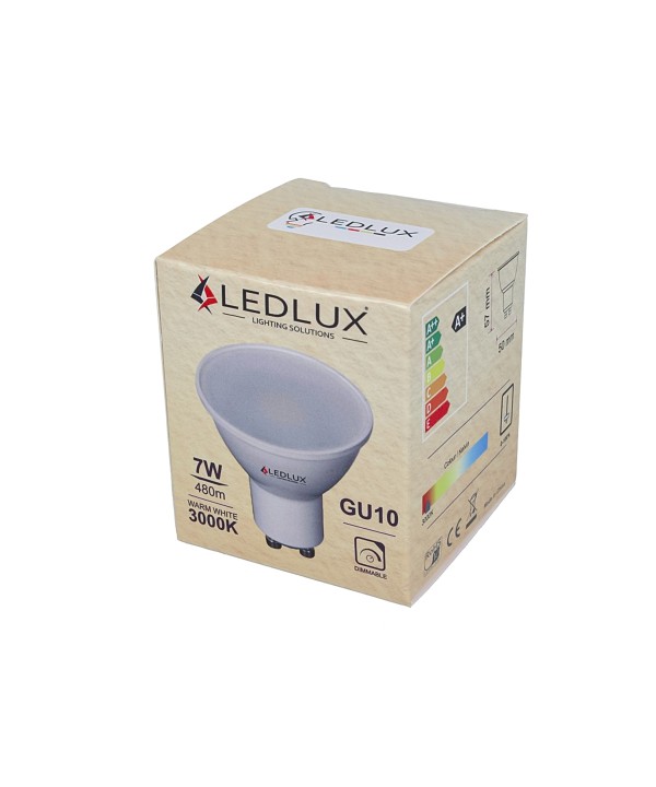 3 PZ Lampadina Led GU10 Dimmerabile Triac Dimmer 7W 220V Bianco Caldo 3000K 480 Lumens