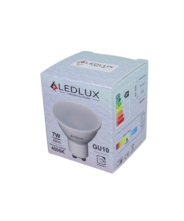 3 PZ Lampadina Led GU10 Dimmerabile Triac Dimmer 7W 220V Bianco Neutro 4000K 480 Lumens