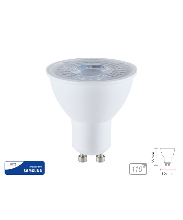 Lampada Led GU10 8W 220V 110 Gradi Caldo 3000K Chip Samsung Garanzia 5 Anni Angolo Larga SKU-21872