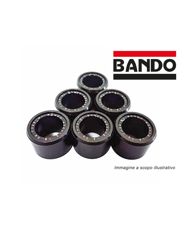 BANDO Kit 6 Rulli 20x15 15g Moto Honda 125 PCX  Kymco B&W 150 Quad Mxer
