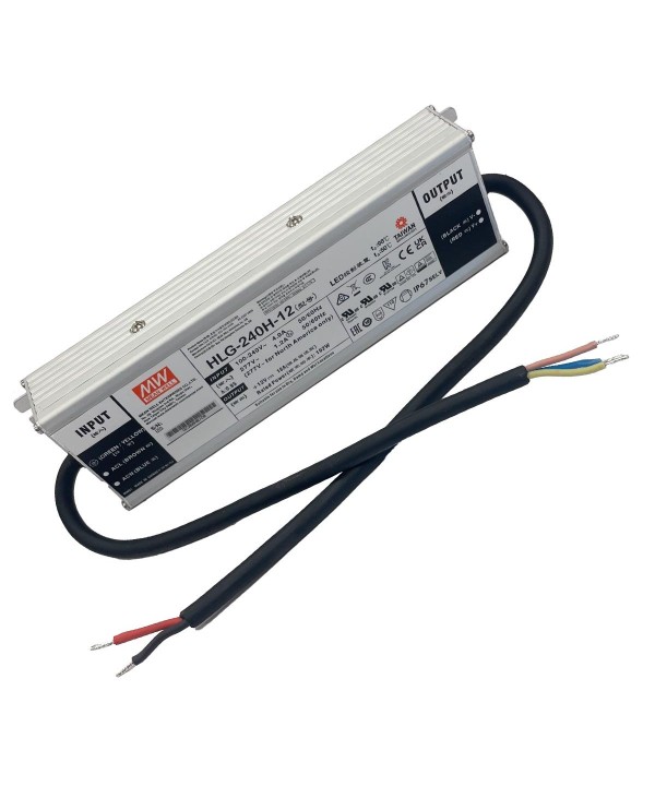 MeanWell HLG-240H-12 Alimentatore Led Driver IP67 192W 12V 16A Input 220V e 110V