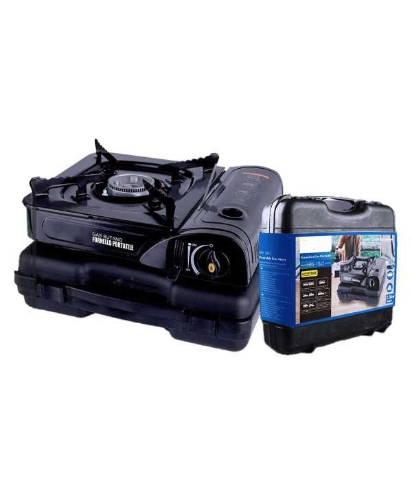 Fornello Portatile a Gas Butano da 2300W 160g/h Fornello da Campeggio con Custodia 33x29x10cm