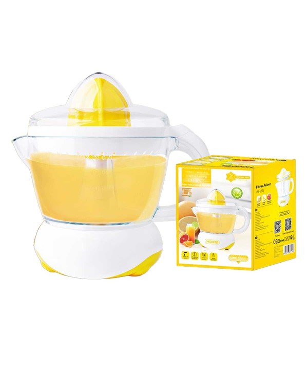 Spremiagrumi Automatico da 25W Estrazione Efficiente Capacità 0.7L Coni Multipli per Spremuta Arancia Elettrico Succo di Frutta Giallo