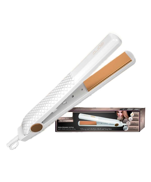 Piastra per Capelli 30W Riscaldamento Rapido con Piastre da 10cm in Ceramica Max 200 gradi con Cavo Girevole a 360 per Capelli Lisci Bianco