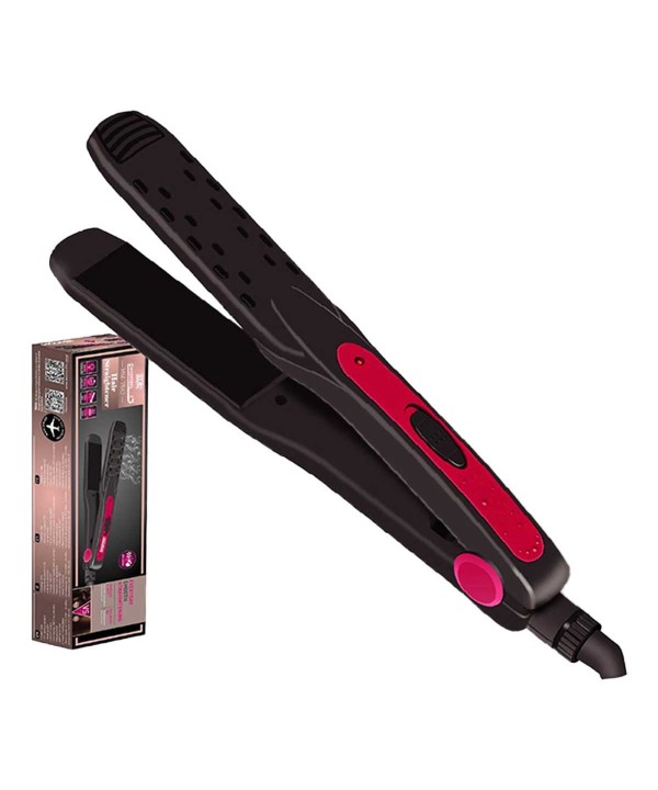 Piastra per Capelli 30W Riscaldamento Rapido con Piastre da 10cm in Ceramica Max 200 gradi con Cavo Girevole 360 Nero Capelli Lisci SKU 7862