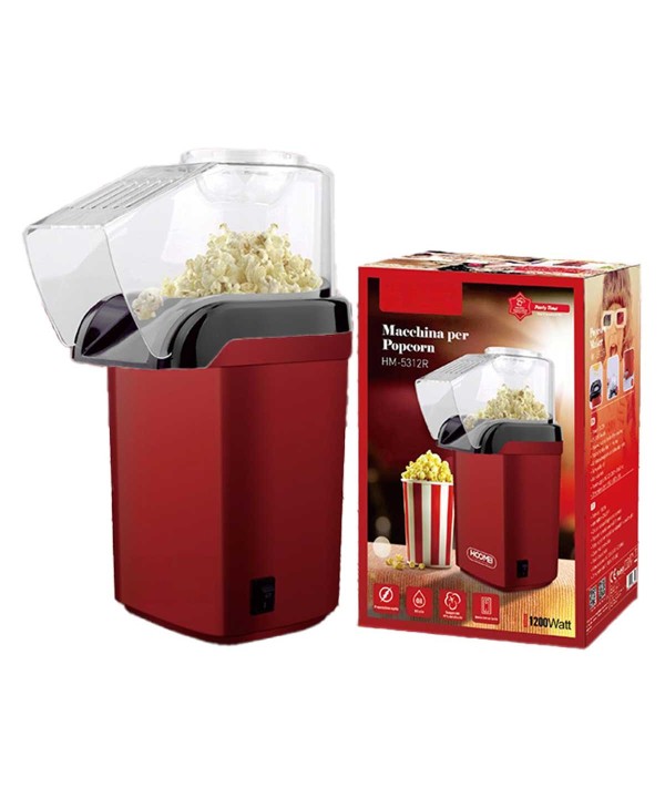 Macchina per Popcorn ad Aria Calda 1200W Preparazione Veloce Max 3 minuti Senza Olio e Grassi Facile da Pulire SKU 5312R