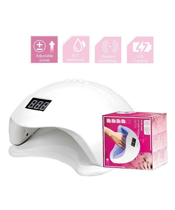 Lampada UV LED 48W Professionale per Unghie Essiccatore Pedicure Manicure con 24 UV e LED IPX7 con 3 Timer e Sensore Automatico per le Mani