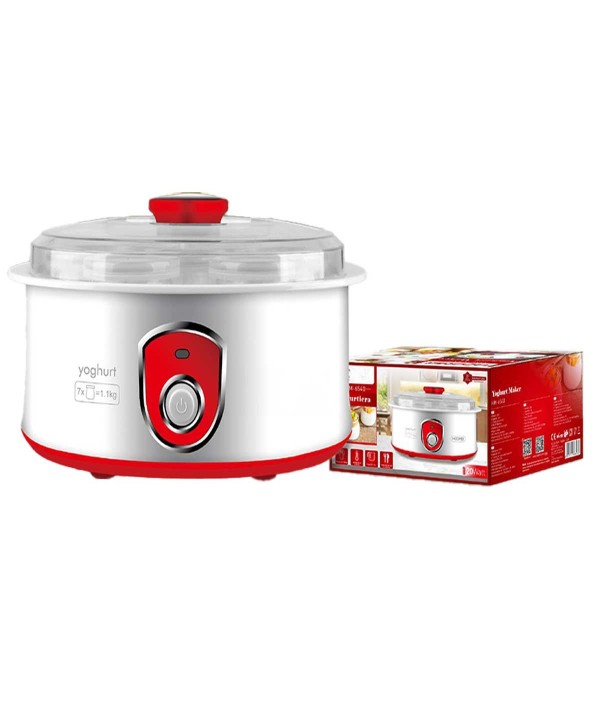 Macchina per Yogurt a Casa 20W Yogurtiera Capacita 1.5L con Temperatura Costante con 7 Barattoli di Vetro Inclusi