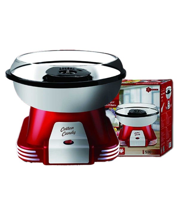 Macchina per Zucchero Filato 500W Cotton Candy Fatto in Casa Compatibile con Zucchero Semolato e Caramelle Dure Facile da Pulire