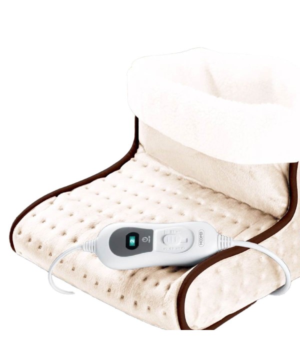 Scaldapiede Elettrico 100W in Maglia Riscalda Piede Elettrico 3 Livelli Intensità Termoforo Relax per Piedi Soffice Rivestimento Interno