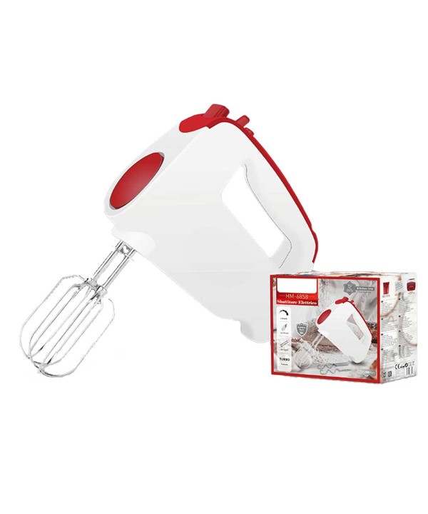 Sbattitore Elettrico 250W Frullatore con 2 Ganci e Fruste in Acciaio Inox 5 Livelli di Velocita e Funzione Turbo