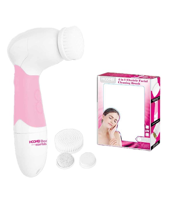 Spazzola per Pulizia del Viso 4  in 1  Spazzola per il Corpo Spazzola Morbida per il Viso Spugna per il Viso e Testina Esfoliante Rosa