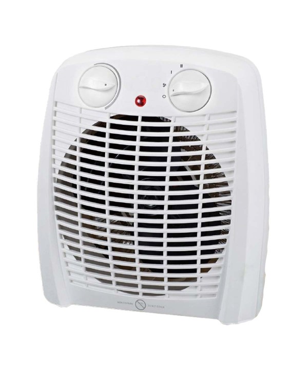 Termoventilatore Elettrico Silenzioso con 2 Modalita 1000W 2000W Livelli Regolabile con Autoprotezione Surriscaldamento Bianco 8565