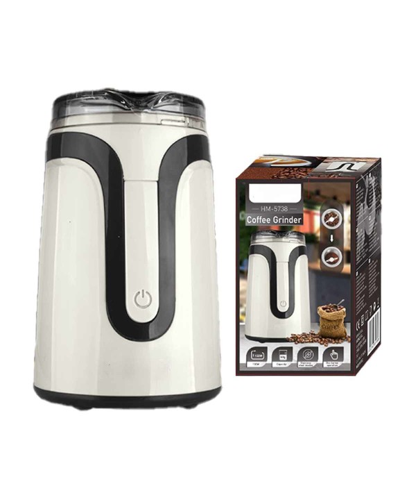 Macinacaffe Elettrico con Lame in Acciaio Inossidabile Base in Alluminio Capacita 60g 150W Macinatura Istantanea per Caffe Espresso Cappuccino