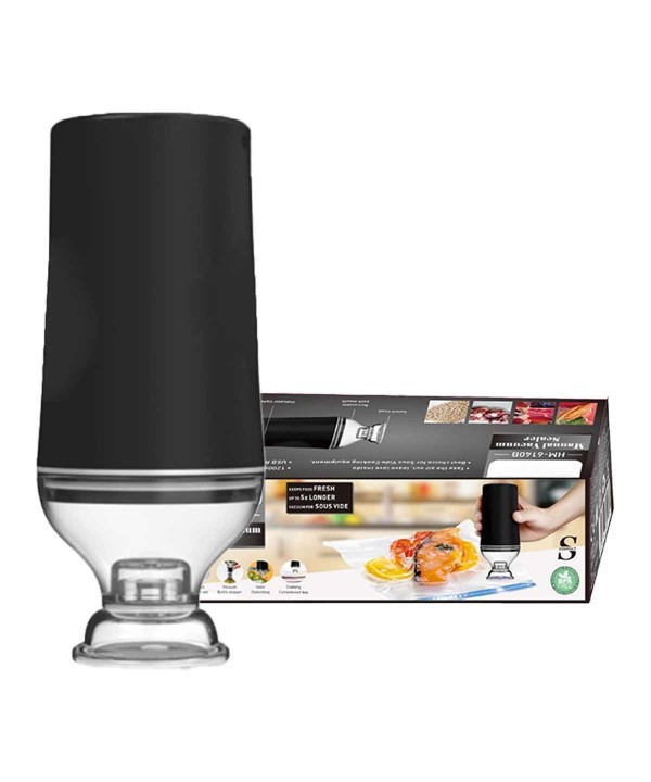 Macchina Sottovuoto per Alimenti Vestiti 60kpa Ricaricabile 100min Autonomia Potenza di Aspirazione 3,0 L/min 5 Sacchetti e Cavo USB Incluso