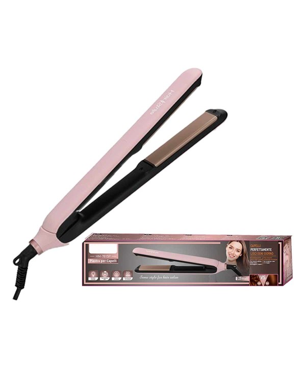 Piastra per Capelli 25W con Blocco di Sicurezza Piastre da 10cm in Ceramica Max 210 gradi Cavo Girevole 360 per Capelli Lisci Rosa