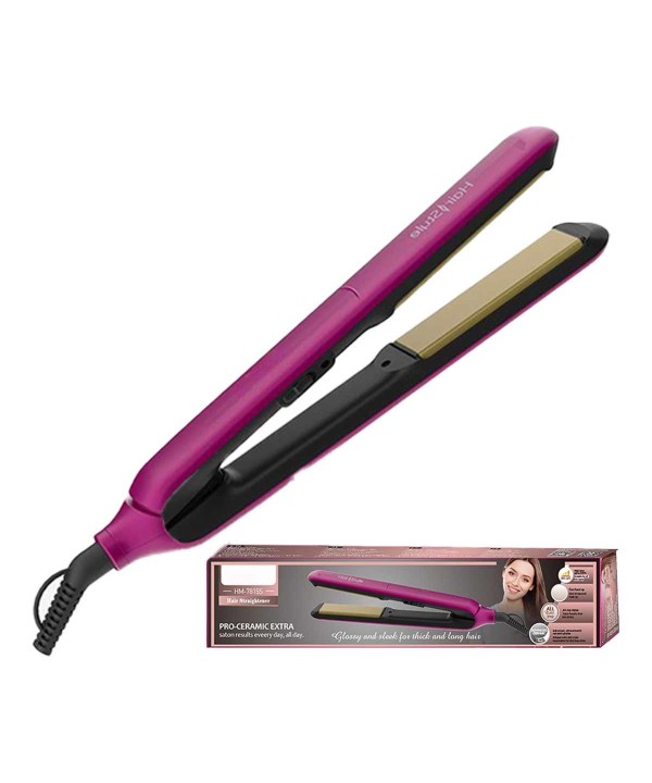 Piastra per Capelli 25W con Blocco di Sicurezza Piastre da 10cm in Ceramica Max 210 gradi Cavo Girevole 360 per Capelli Lisci Viola