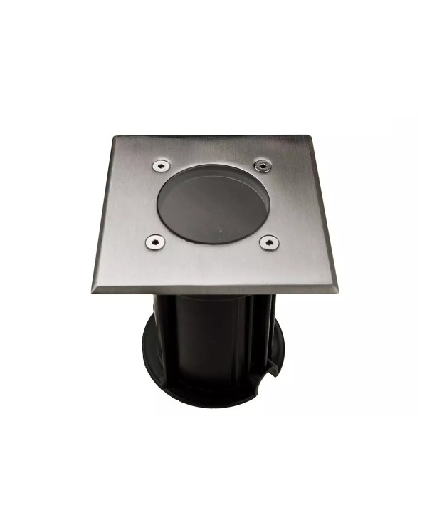 Faretto Quadrato Per Lampada GU10 Calpestabile Segnapasso Incasso da Pavimento IP65 Carrabile Acciaio SKU-7516
