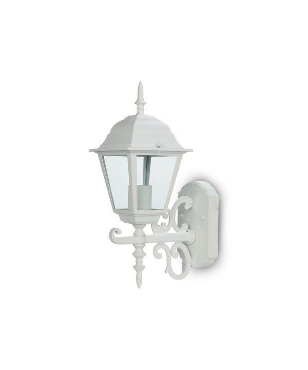 Lampada Da Parete Lanterna Giardino Attacco E27 Garden Wall Lamp IP44 Colore Bianco Modello Classico SKU-7520