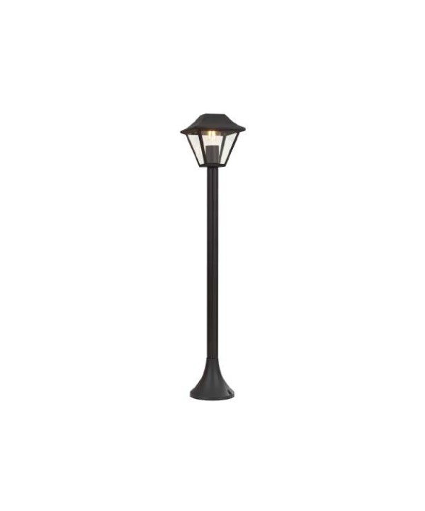 Lampione a Lanterna Palo Da Terra Per Giardino Altezza 950mm Attacco E27 Colore Nero Opaco IP44 SKU-8687