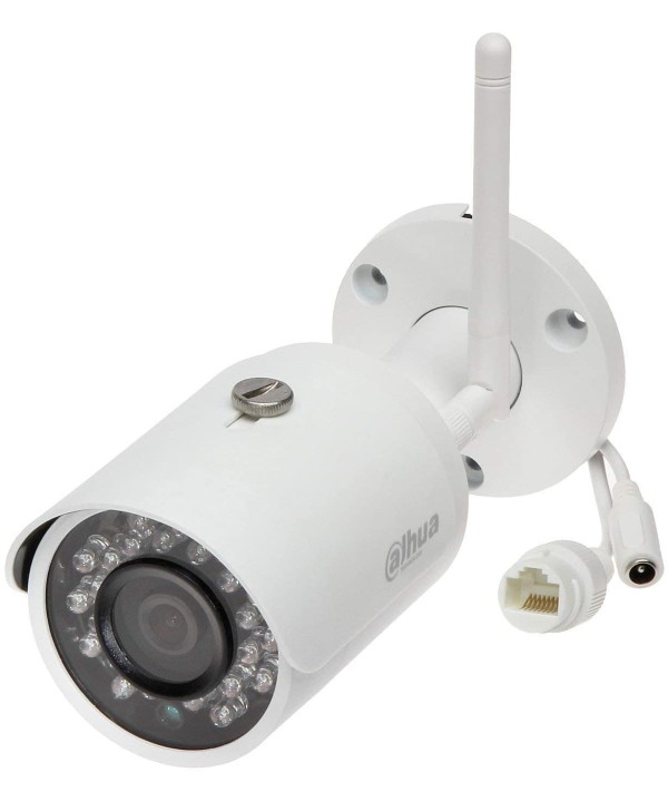 Telecamera IP Bullet WiFi 4MP Ottica Fissa 2.8mm H.265 IP67 Dahua IPC-HFW1435S-W-S2