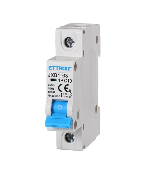 ETTROIT Interruttore Magnetotermico Automatico 1P 10A 6000A 220V Salvavita Stotz Occupa 1 Modulo DIN