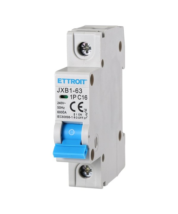 ETTROIT Interruttore Magnetotermico Automatico 1P 16A 6000A 220V Salvavita Stotz Occupa 1 Modulo DIN