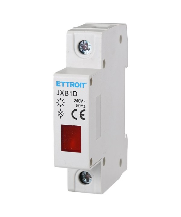 ETTROIT Indicatore Luminoso Modulare 230V Rosso Occupa 1 Modulo DIN Lampada Spia Led Segnalazione