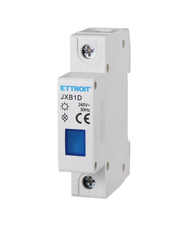 ETTROIT Indicatore Luminoso Modulare 230V Blu Occupa 1 Modulo DIN Lampada Spia Led Segnalazione