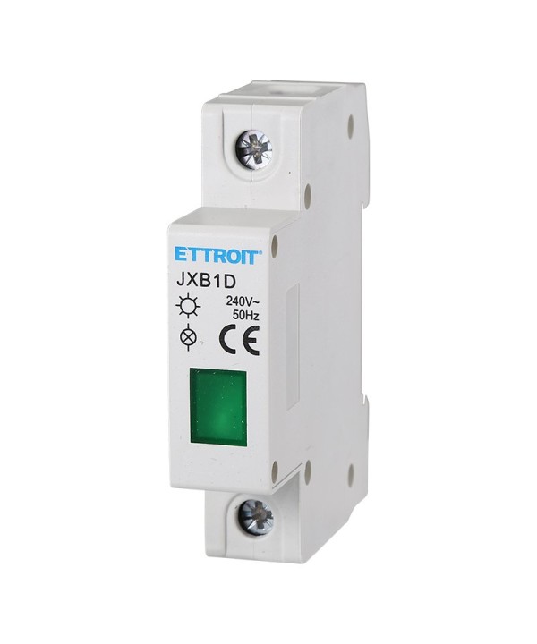 ETTROIT Indicatore Luminoso Modulare 230V Verde Occupa 1 Modulo DIN Lampada Spia Led Segnalazione