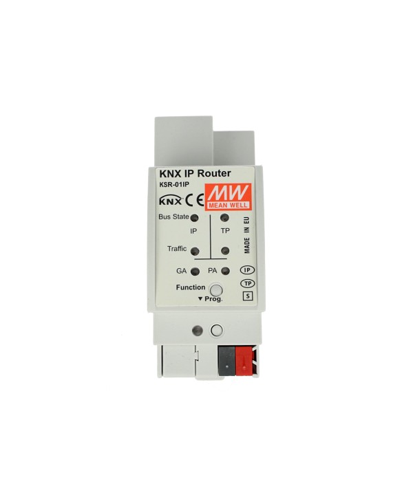 MeanWell KSR-01IP Router IP Accoppiatore Linea Area KNX Konnex IP RJ45 Ethernet Con Guida DIN Binario