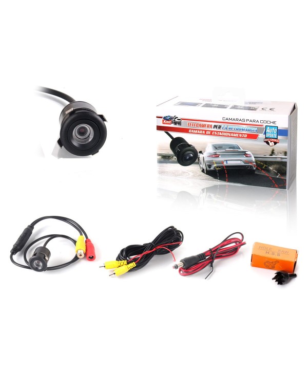 Telecamera Retromarcia Da Incasso Foro 18,5mm Slim Sensore CMD Visione Notturna 12V Auto IP67 KR0118
