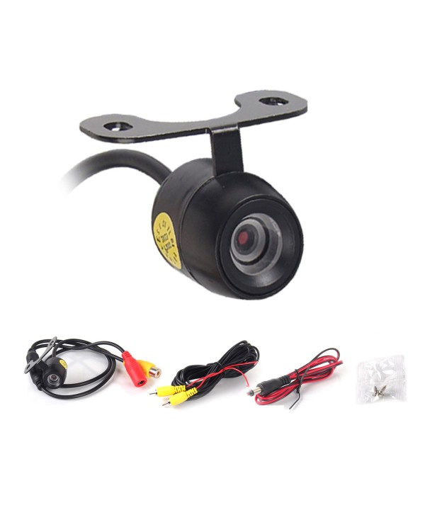 Telecamera Retromarcia Portatarga Rotonda 20mm Sensore CMD Visione Notturna 12V Auto IP67