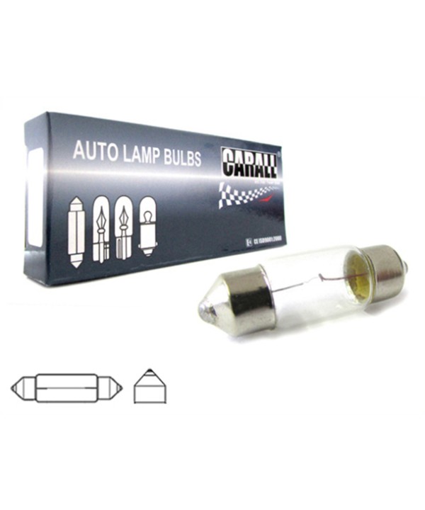 10 Pezzi Lampada Alogena Siluro T11 C5W 12V 5W 36mm