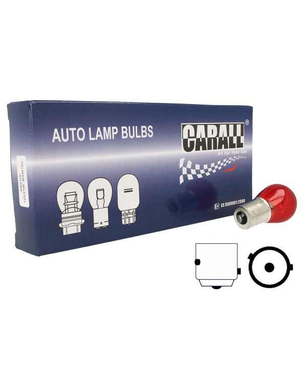 10 Pezzi Lampade Alogena PR21W BAW15S Asimmetrica 12V 21W Colore Rosso Compatibile Con Philips 12088 12088CP