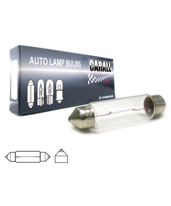10 Pezzi Lampada Alogena Siluro T11 C10W 12V 10W 41mm