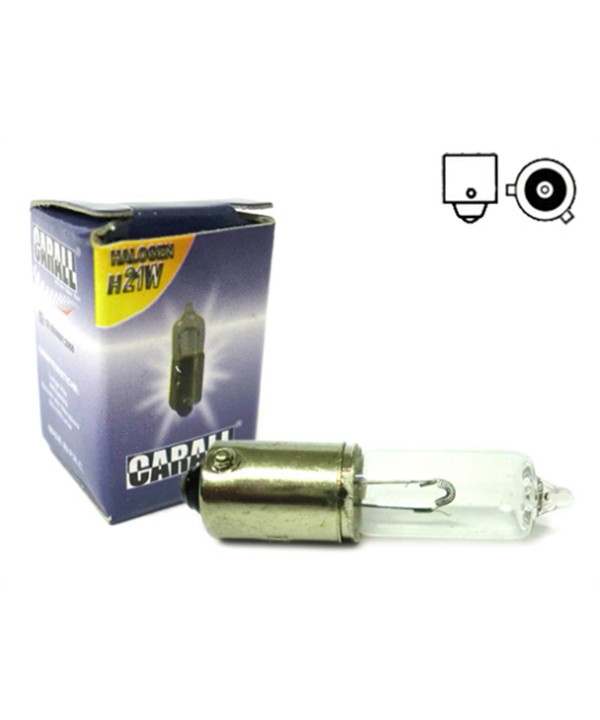 Lampada Alogena Micro Auto H21 BAY9s H21W 12V 21W Piedini Sfalsati X Frecce Retronebbia