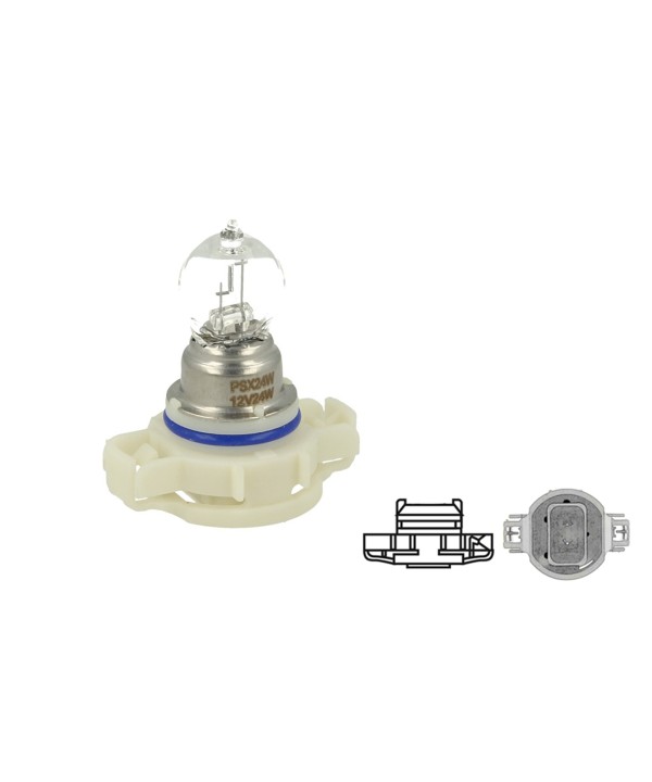 2 PZ Lampada Alogena PS24W FF 12V 24W PG20-3 Clear Compatibile Philips 12086FF C1