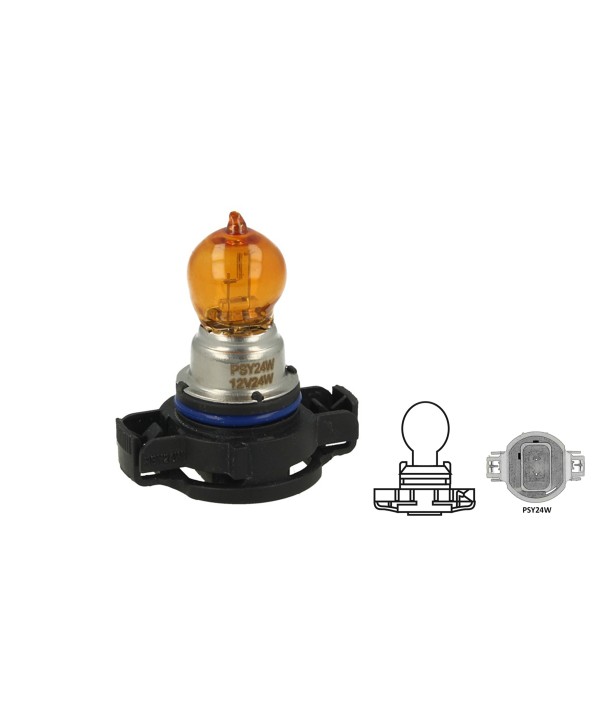 2 PZ Lampada Alogena PSY24W 12V 24W PG20-4 Amber Arancione Compatibile Philips 12180SV C1