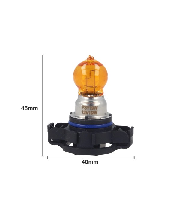2 PZ Lampada Alogena PSY19W 12V 19W PG20-2 Amber Compatibile Philips 122745NAC1