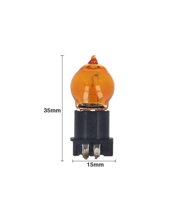 2 PZ Lampada Alogena PWY24W 12V 24W WP3.3x14.5-4 Amber Arancione Compatibile Philips 12174NAHTRC1