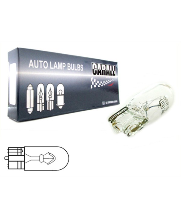 10 Pezzi Lampada Alogena T10 W5W 24V 5W Tutto Vetro W2,1x9,5d