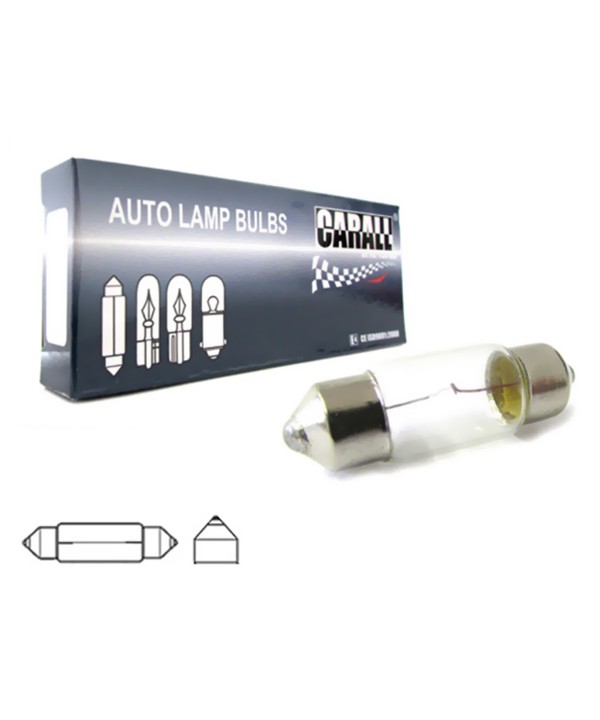 10 Pezzi Lampada Alogena T11 C5W 24V 5W 36mm Siluro Festoon SV8,5