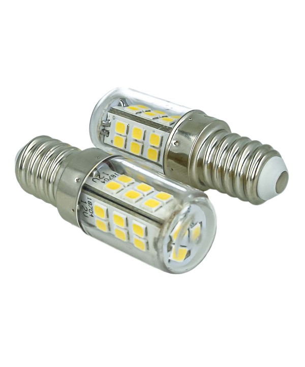 2 Pezzi Lampade Led E14 DC 12V 24V 4W Bianco Freddo 6000K 27 Smd 2835