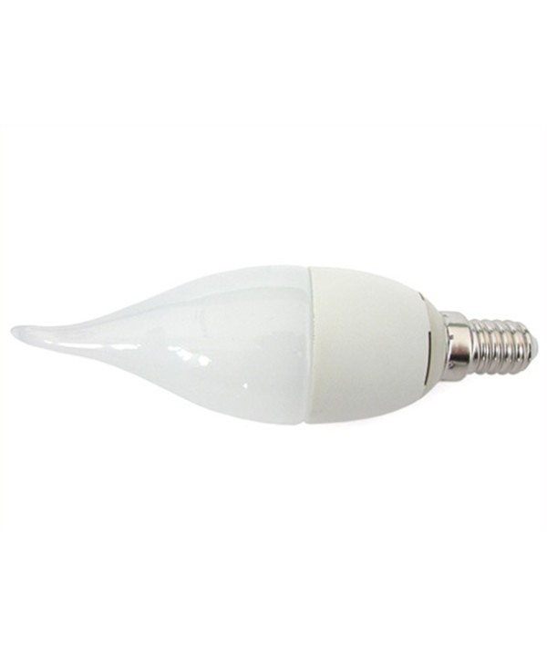 Lampada A Led E14 CF37 5,5W Neutro 4000K Forma Candela Fiamma Colpo Di Vento 240 Gradi 220V SKU-118