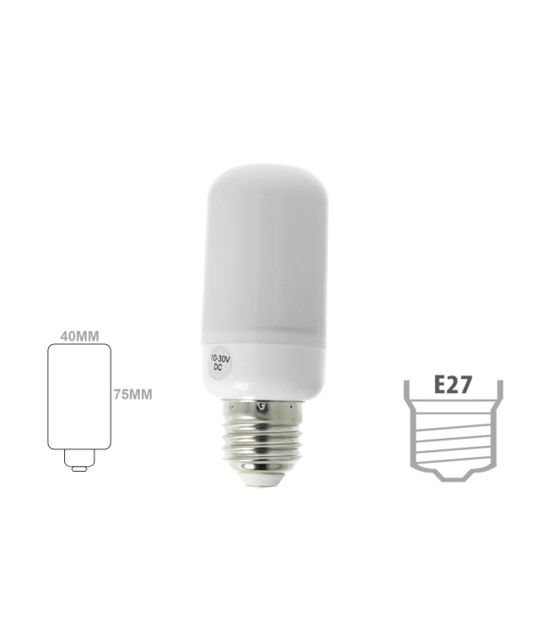 Lampada Led E27 DC 24V AC/DC 12V 8W Bianco Neutro Forma Mais Pannocchia