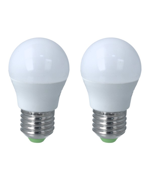 2 PZ Lampada A Led E27 G45 6W Bianco Freddo 6500K 510 Lumen