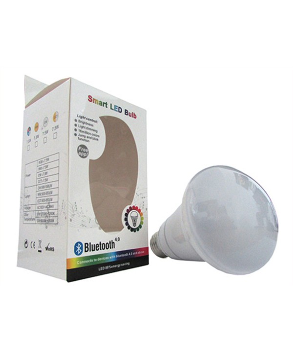Lampada Led E27 RGB RGBW 7,5W Dimmerabile Via Bluetooth Domotica Smart Per Android iOS Iphone