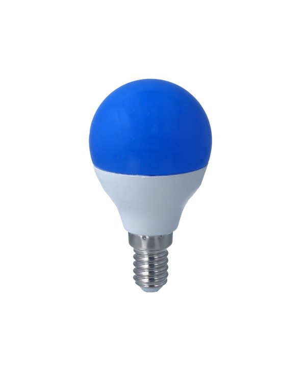 Lampada A Led E14 G45 4W 220V Colore Blu Blue